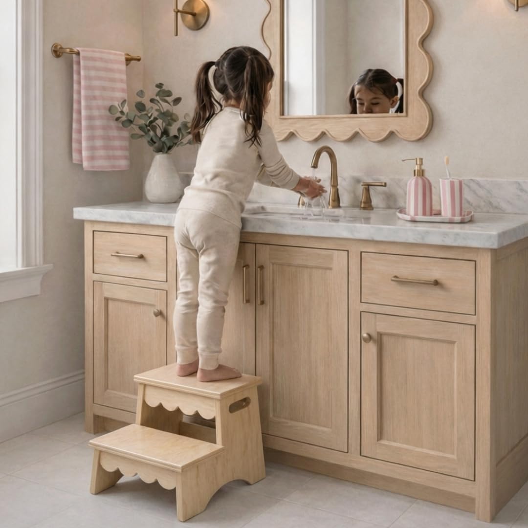 Scalloped Step Stool